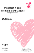 Load image into Gallery viewer, [PINK BEAT K-POP] Premium Photocard Sleeves 57x88mm- Holographic- 50PC
