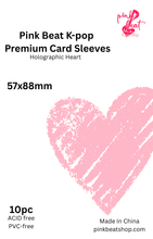 Load image into Gallery viewer, [PINK BEAT K-POP] Premium Photocard Sleeves 57x88mm- Holographic- 10PC Mini Pack!

