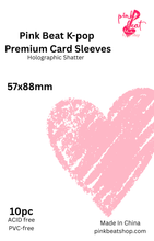 Load image into Gallery viewer, [PINK BEAT K-POP] Premium Photocard Sleeves 57x88mm- Holographic- 10PC Mini Pack!
