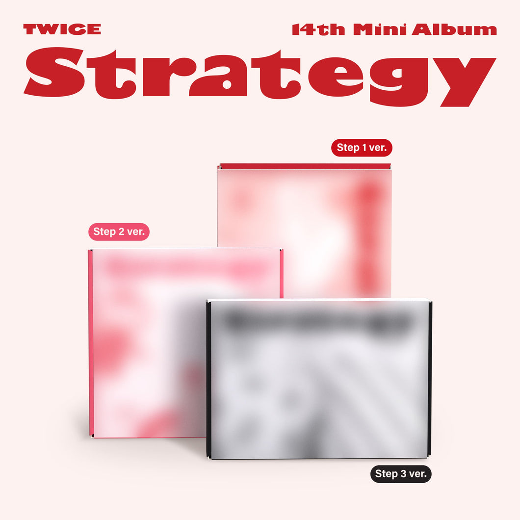 [PRE-ORDER] TWICE 14th Mini Album [STRATEGY] (Step 1 Ver. / Step 2 Ver. / Step 3 Ver.) (Special Gift : Photocard 1 ea)