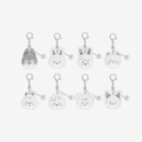 [PRE-ORDER] [STRAY KIDS] celebrATE - SKZOO FACE KEYRING SILVER VER.