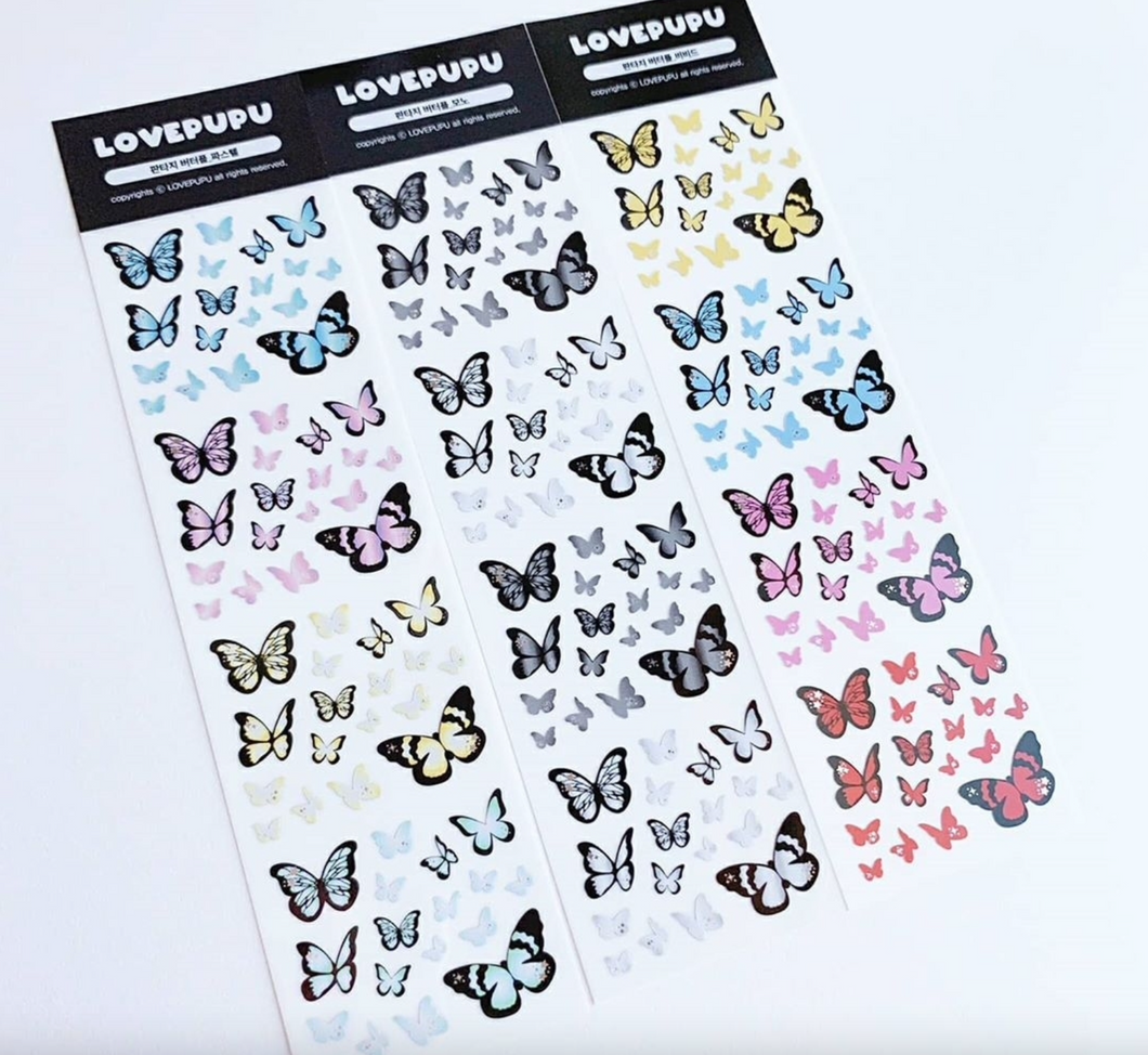 [PUPUNAM] Fantasy Butterfly Sticker// 2 TYPES